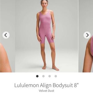 Lululemon Align Bodysuit 8" Velvet Dust Size 2